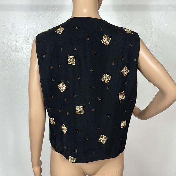 Spenser Jeremy Silk Sleeveless Button Closure Vest Size 14 - Picture 3 of 6